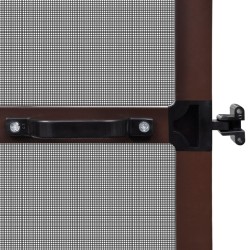 Moustiquaire à charnière pour portes Marron 100x215 cm 