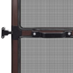 Moustiquaire à charnière pour portes Marron 100x215 cm 