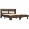 Cadre de lit sans matelas chêne marron 160x200 cm 