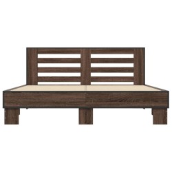 Cadre de lit sans matelas chêne marron 160x200 cm 