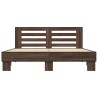 Cadre de lit sans matelas chêne marron 160x200 cm 
