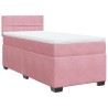 Sommier à lattes de lit avec matelas Rose 100x200 cm Velours 