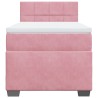 Sommier à lattes de lit avec matelas Rose 100x200 cm Velours 