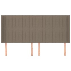 Tête de lit avec oreilles Taupe 183x16x118/128 cm Tissu 
