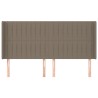 Tête de lit avec oreilles Taupe 183x16x118/128 cm Tissu 