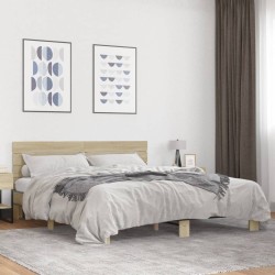 Cadre de lit sans matelas chêne sonoma 180x200 cm 