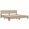 Cadre de lit sans matelas chêne sonoma 180x200 cm 