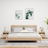 Meubles TV muraux lumières LED 2 pcs chêne sonoma 40x30x40 cm 