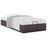 Cadre de lit ottoman sans matelas marron foncé 80x200 cm tissu 