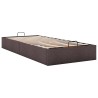 Cadre de lit ottoman sans matelas marron foncé 80x200 cm tissu 