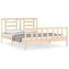 Cadre de lit sans matelas bois de pin massif 
