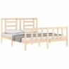 Cadre de lit sans matelas bois de pin massif 