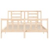 Cadre de lit sans matelas bois de pin massif 