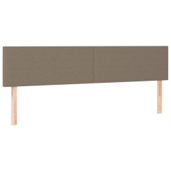 Têtes de lit 2 pcs Taupe 90x5x78/88 cm Tissu 