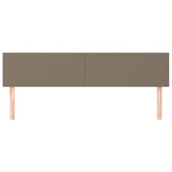 Têtes de lit 2 pcs Taupe 90x5x78/88 cm Tissu 