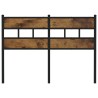 Tête de lit chêne fumé 120 cm fer et bois d'ingénierie 