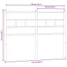 Tête de lit chêne fumé 120 cm fer et bois d'ingénierie 