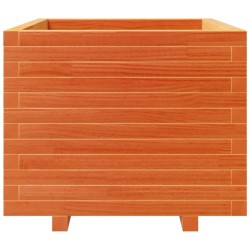 Jardinière cire marron 60x60x49,5 cm bois de pin massif 