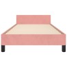 Cadre de lit sans matelas rose 90x190 cm velours 