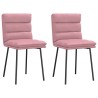 Chaises à manger lot de 2 Rose Velours 