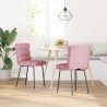 Chaises à manger lot de 2 Rose Velours 