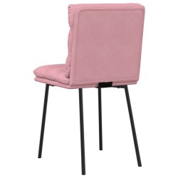 Chaises à manger lot de 2 Rose Velours 