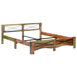 Cadre de lit sans matelas Bois de récupération massif 180x200cm 