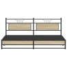 Cadre de lit en métal sans matelas chêne sonoma 200x200 cm 