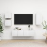 Ensemble de meubles TV 5 pcs Blanc Bois d'ingénierie 