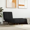 Chaise longue noir velours 