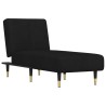 Chaise longue noir velours 