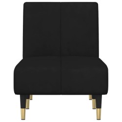 Chaise longue noir velours 