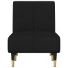 Chaise longue noir velours 