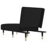 Chaise longue noir velours 