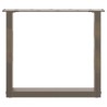Pieds de table basse en U, 2 pièces, acier naturel, 50 x (42-43) cm 