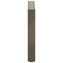 Pieds de table basse en U, 2 pièces, acier naturel, 50 x (42-43) cm 