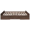 Cadre de lit avec tiroirs sans matelas chêne marron 200x200 cm 