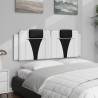 Coussin de tête de lit blanc et noir 140 cm similicuir 