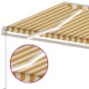 Auvent manuel rétractable avec LED 300x250 cm Jaune et blanc 