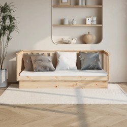 Lit de jour sans matelas 75x190 cm bois de pin massif 