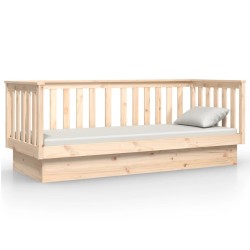 Lit de jour sans matelas 75x190 cm bois de pin massif 