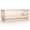 Lit de jour sans matelas 75x190 cm bois de pin massif 