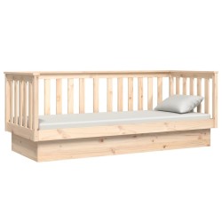 Lit de jour sans matelas 75x190 cm bois de pin massif 