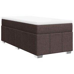Sommier à lattes de lit avec matelas Marron foncé 100x200 cm 