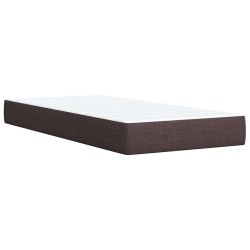 Sommier à lattes de lit avec matelas Marron foncé 100x200 cm 