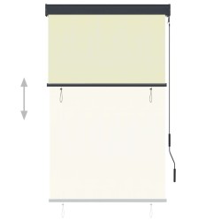 Store roulant d'extérieur 100 x 250 cm Crème 