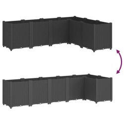 Jardinière noir 160x120x53 cm polypropylène 