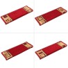 Tapis d'escalier autoadhésifs 10 pcs 65x21x4 cm Rouge 