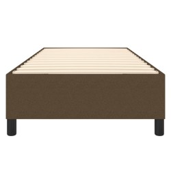 Cadre de lit sans matelas marron foncé 80x200 cm tissu 