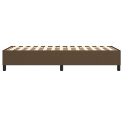 Cadre de lit sans matelas marron foncé 80x200 cm tissu 